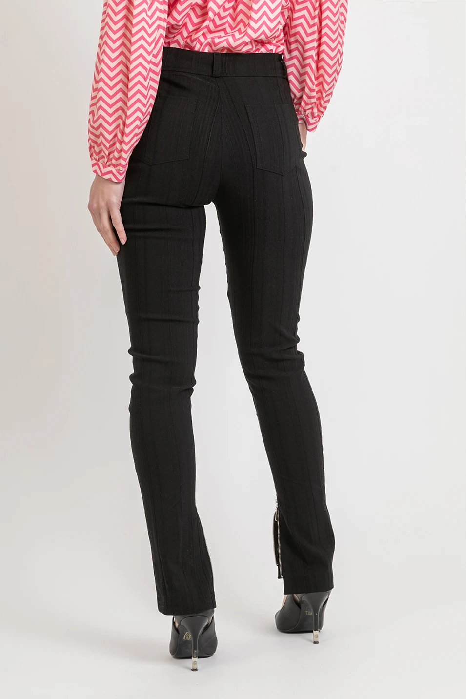 Ficelle JASMIN slim fit black pants