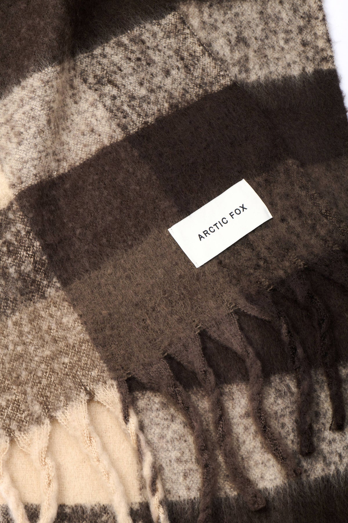 Arctic Fox The Reykjavik Scarf - 100% Recycled - Brown Check -