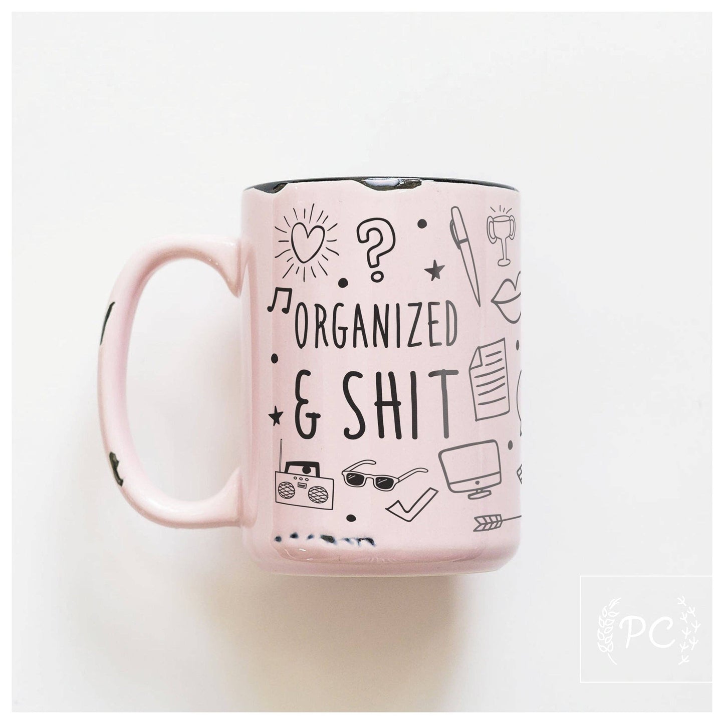 Organized & shit - pattern | ceramic mug