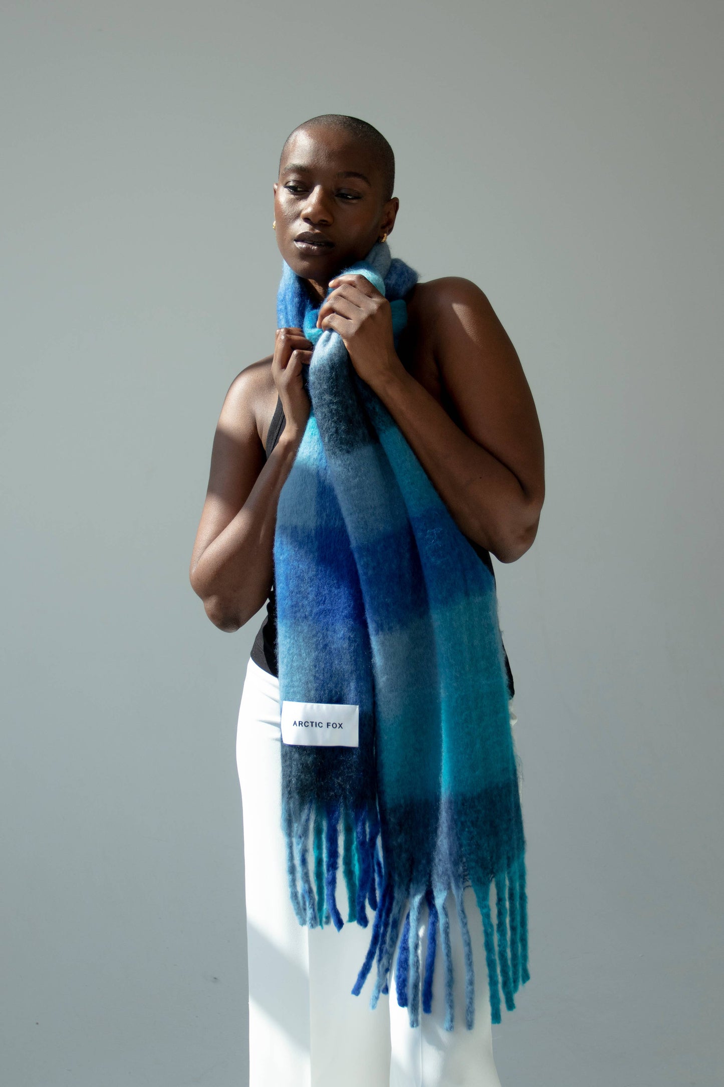 The Reykjavik Scarf - Blue Check - AW23