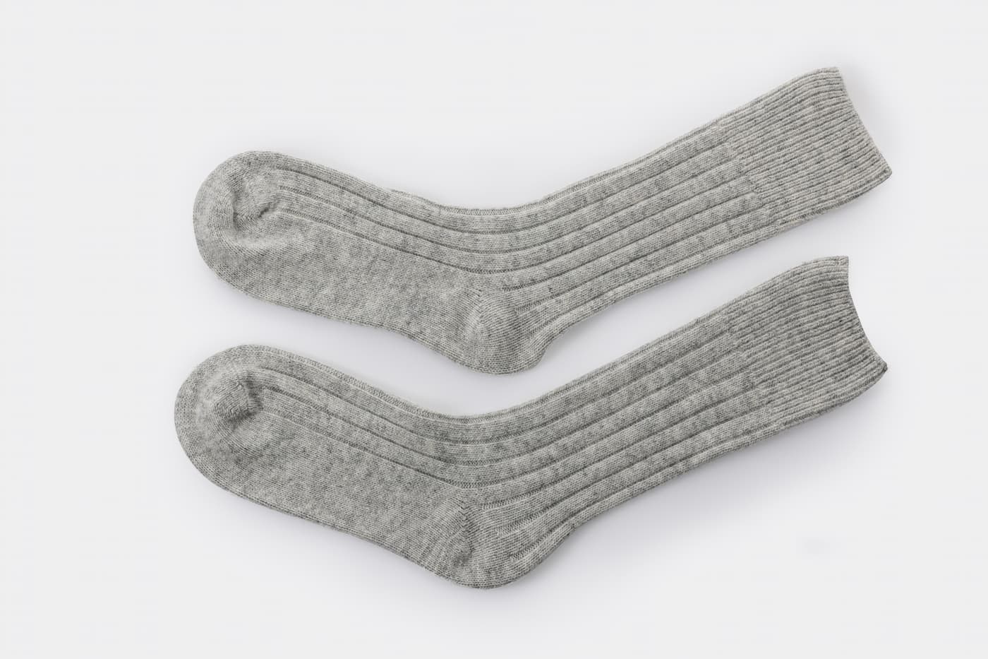 Grey Lambswool Bed Sock: One size fits all