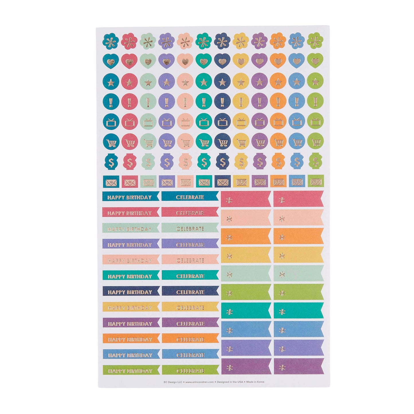Erin Condren Undated 12M Monthly Petite Planner - Canvas/Asterisk