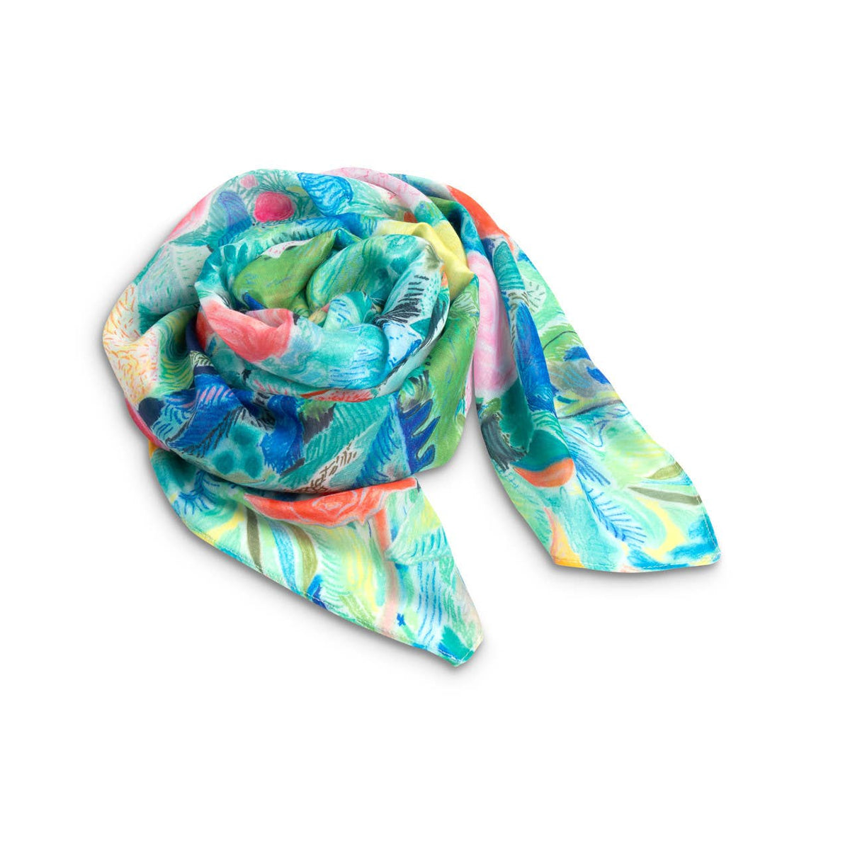 Demdaco ArtLifting Rectangle Scarf - Floral Black