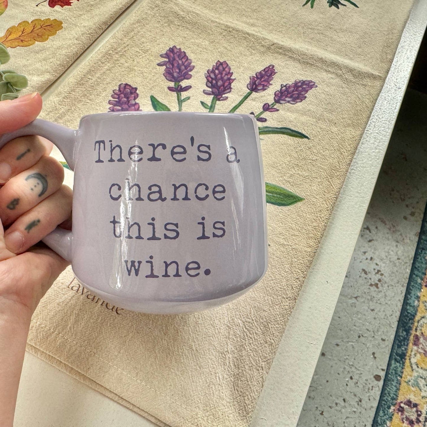 Moonlight There's A Chance This Is Wine - Funny Mug - 16oz - Wine Gift