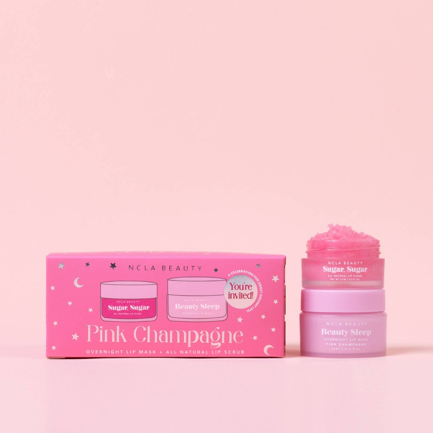 NCLA Slumber Party Lip Treatment Gift Set - Pink Champagne