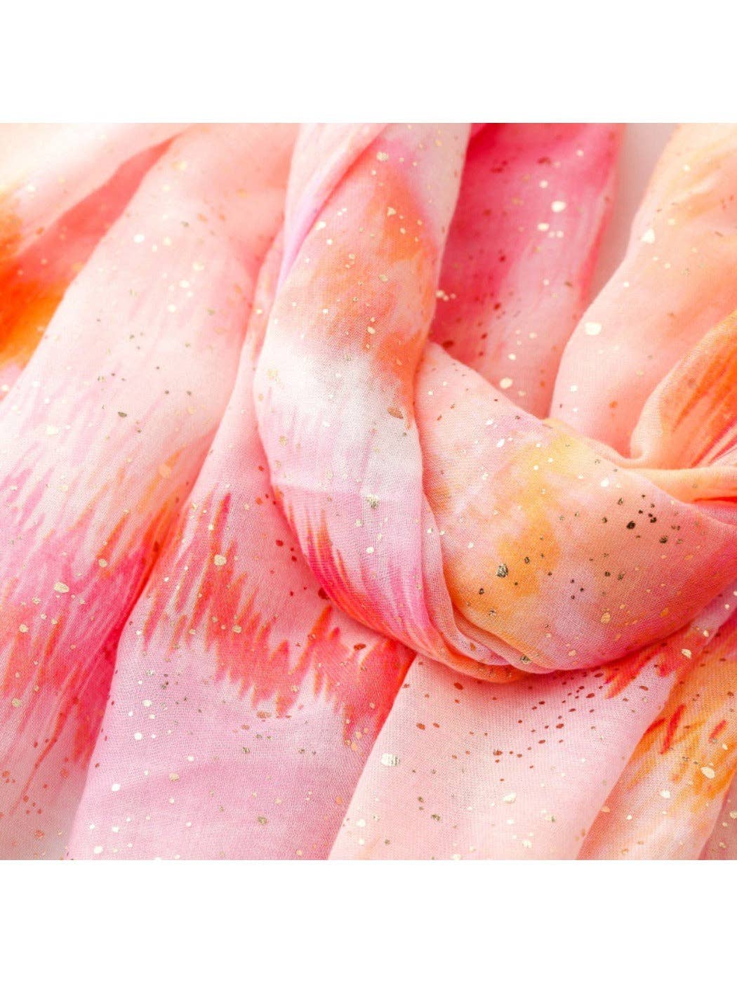 Scarvii - Gold Foil Gradient Scarf with Cloud Print