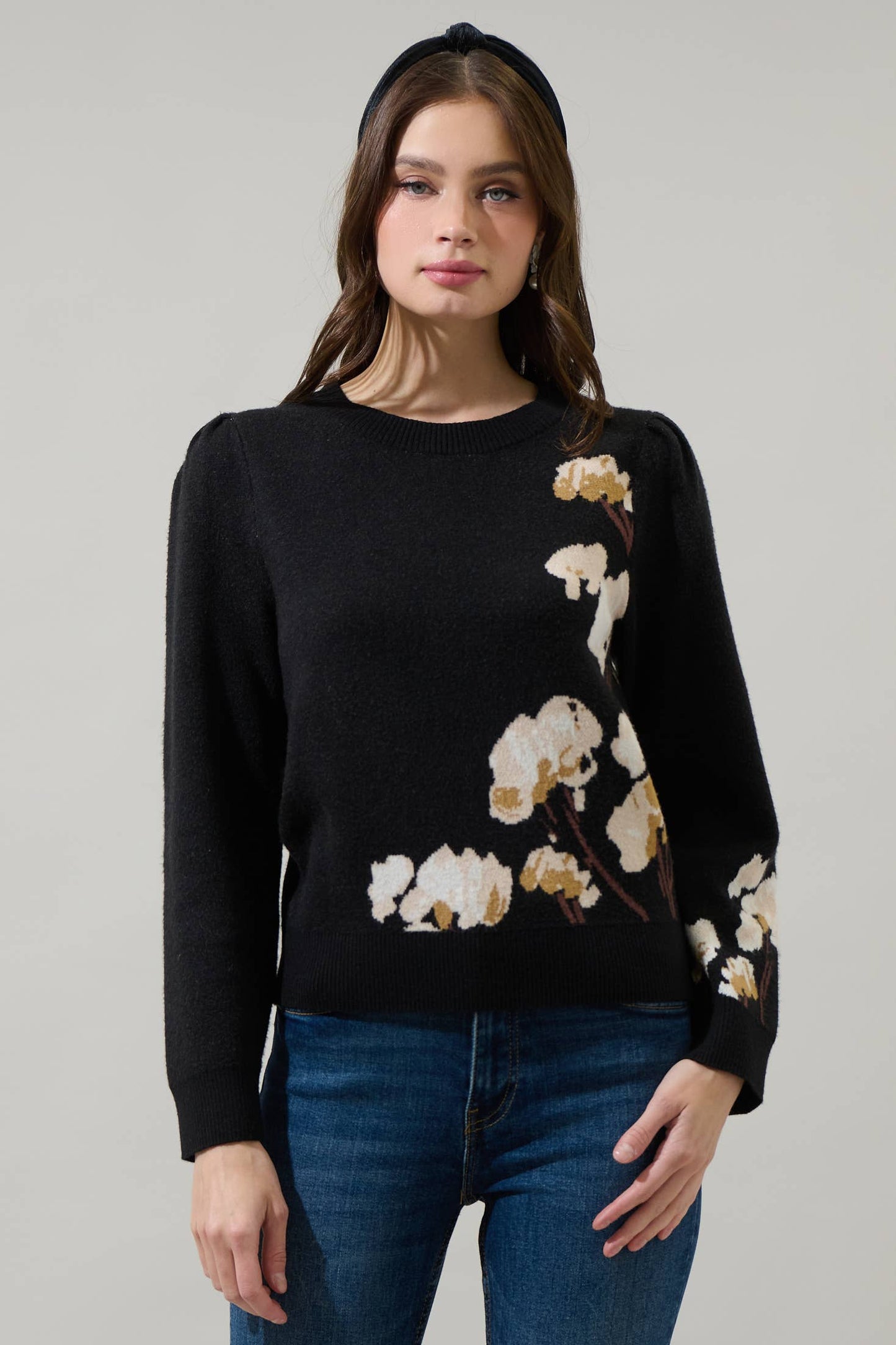 Sugar Nathalia Floral Long Sleeve Sweater