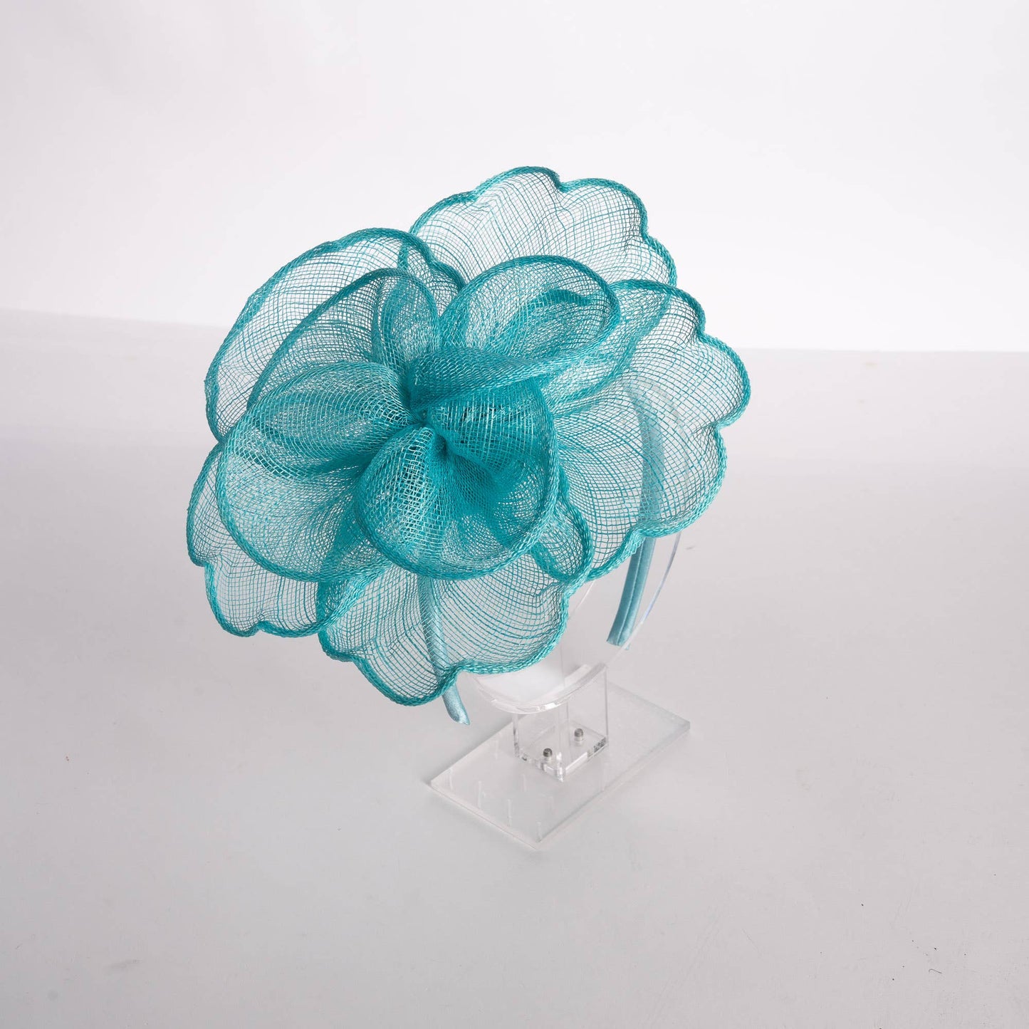 KaKyCo Sinamay Peony Pedal Narrow Headband Fascinator