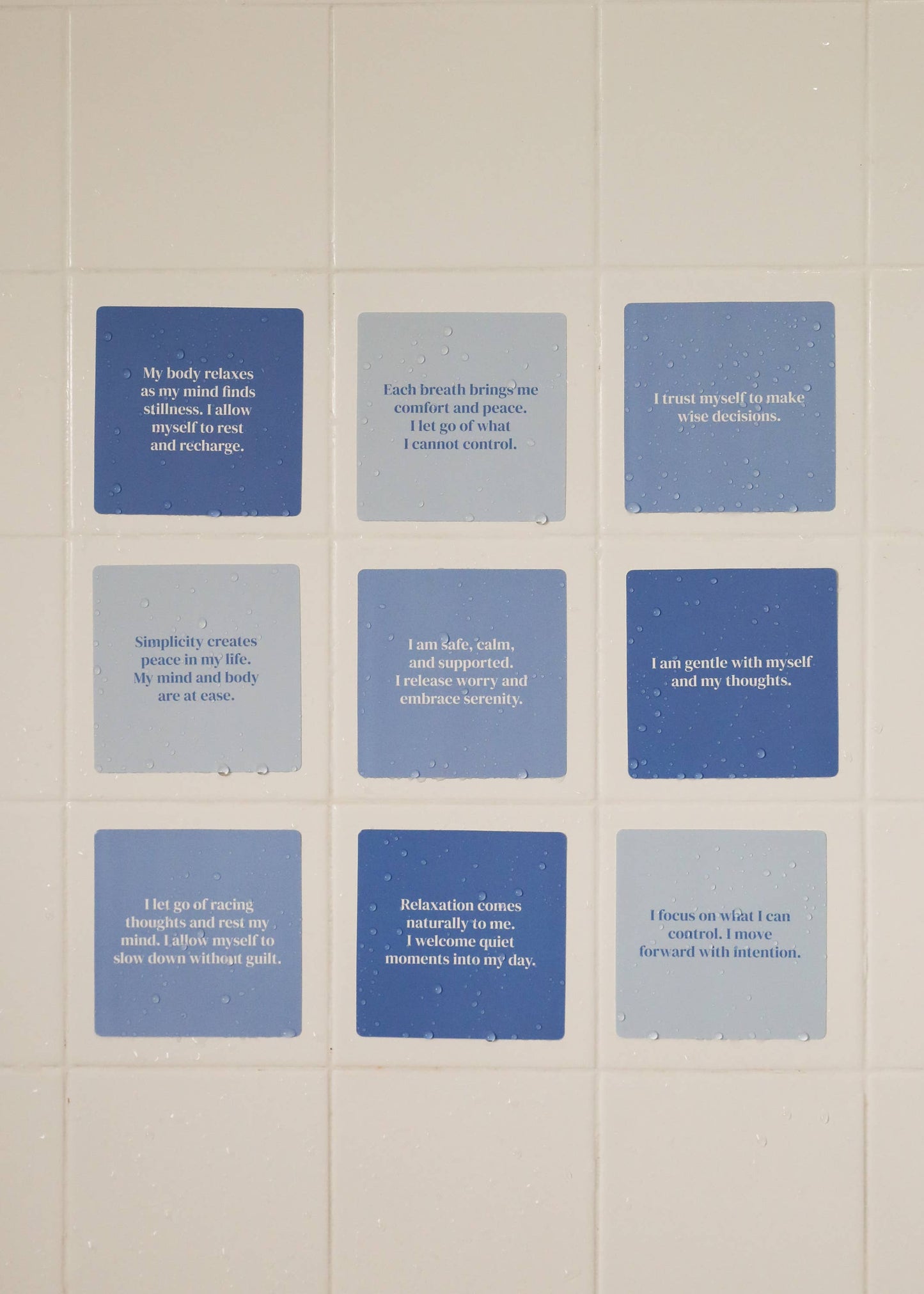JAX Shower Affirmation™ Display Cards - Calm