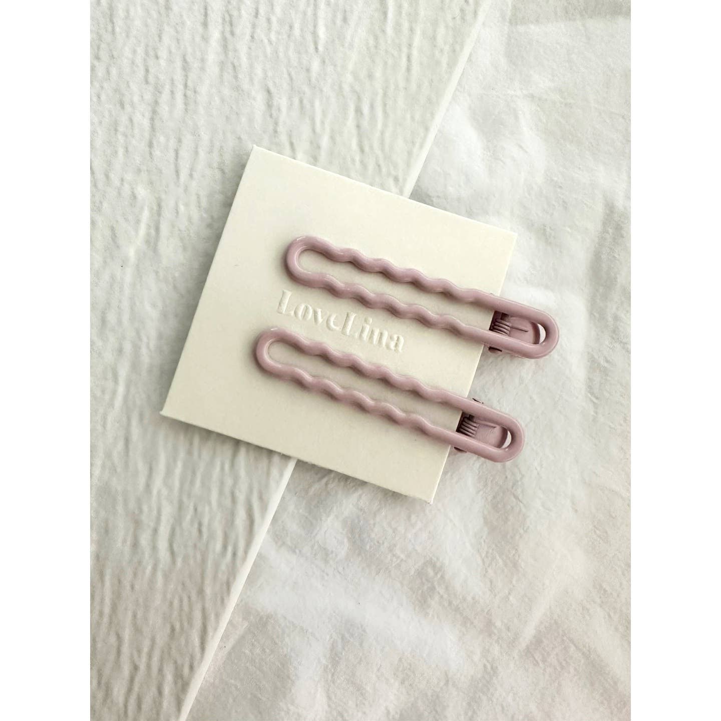 Love Lina Wavy Muted Colored Hair Clips - DAWA Muted