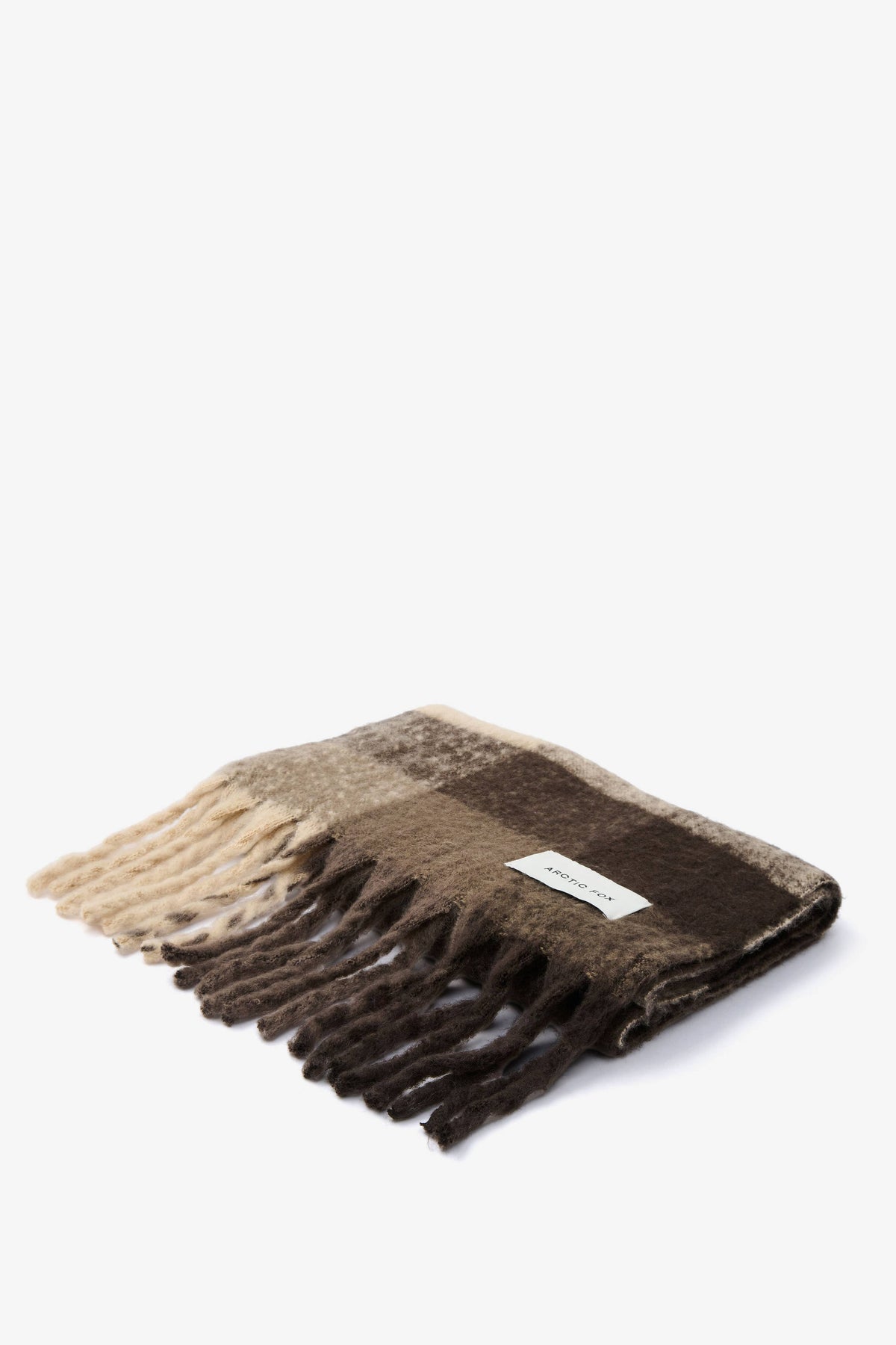 Arctic Fox The Reykjavik Scarf - 100% Recycled - Brown Check -