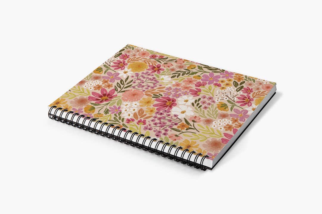 Elyse Primrose Petals Spiral Lined Notebook 8.5x11in.