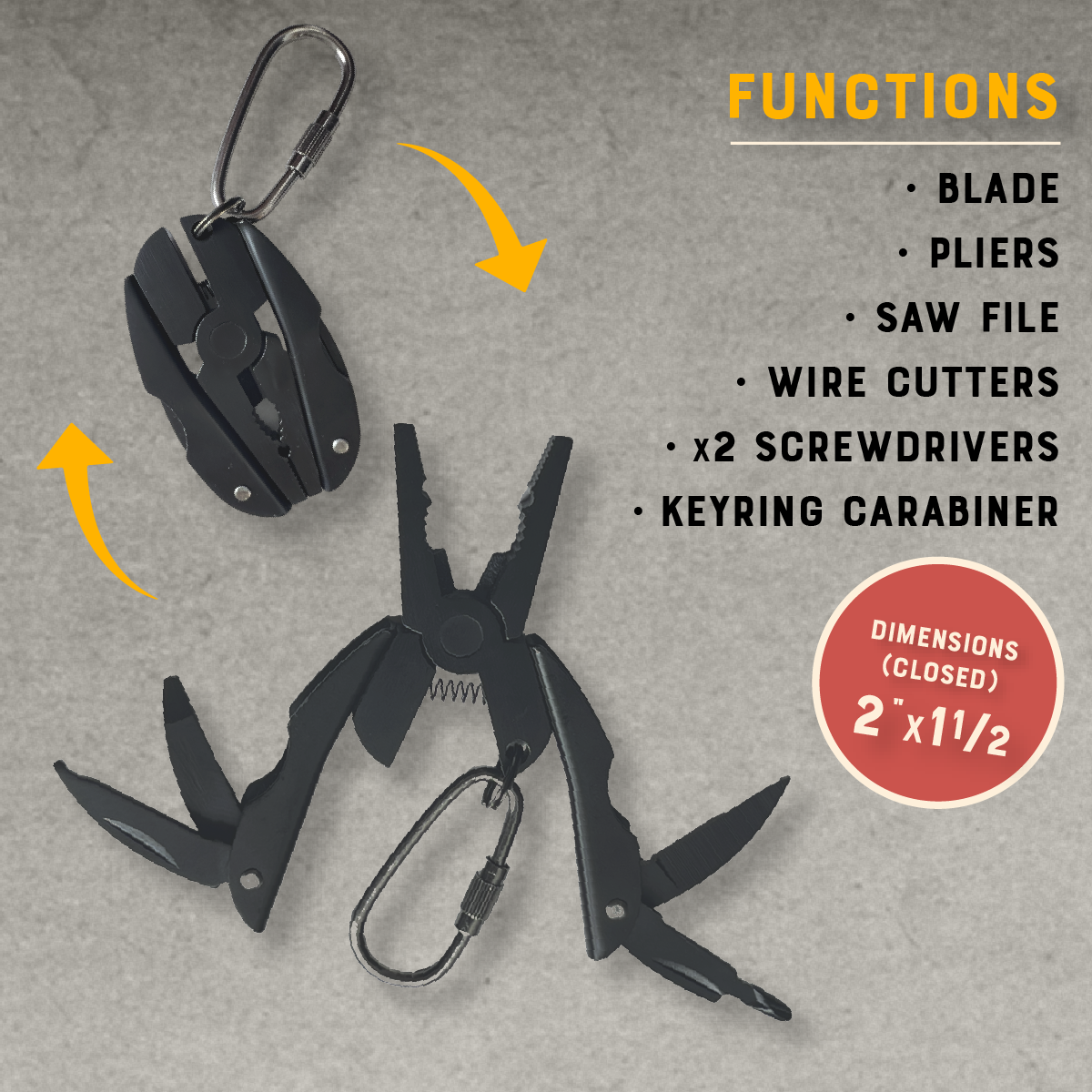 Lucky Jack The Beetle Mini Pliers Multi Tool