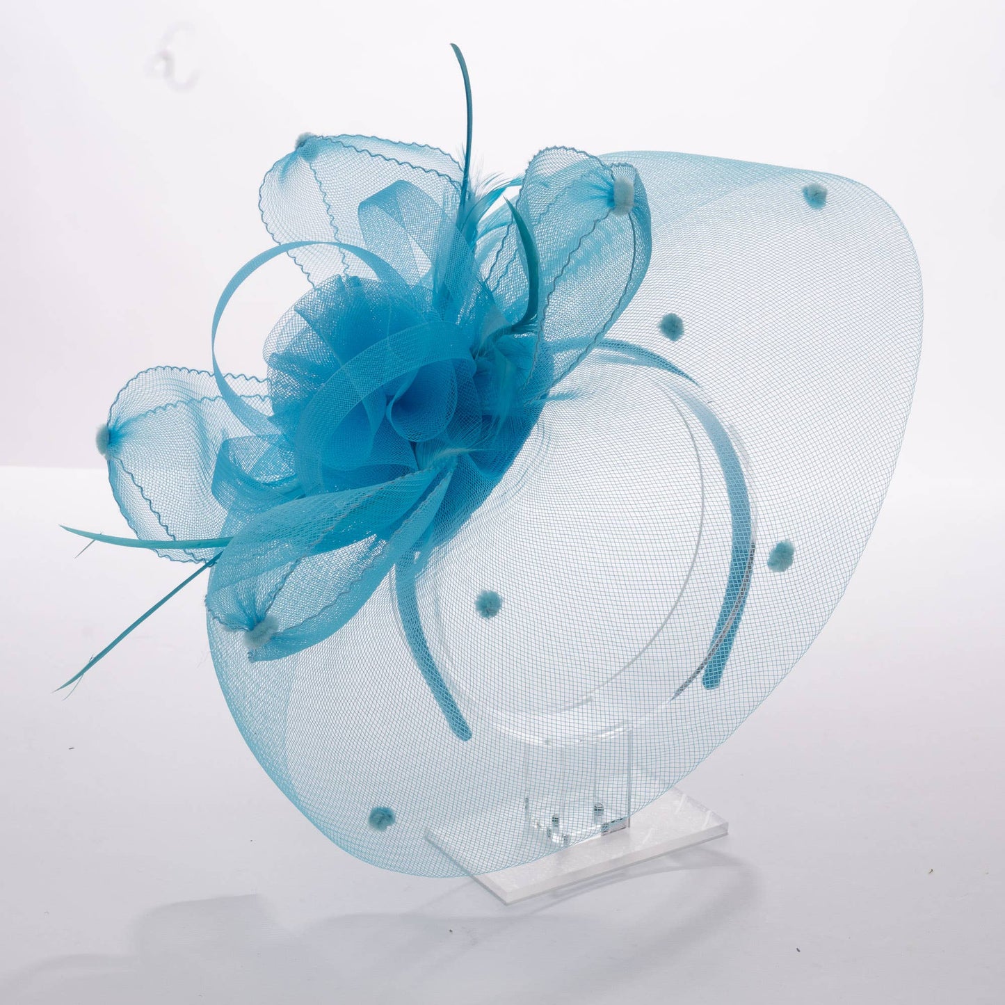 Crinoline Feather Fascinator Cocktail Headband