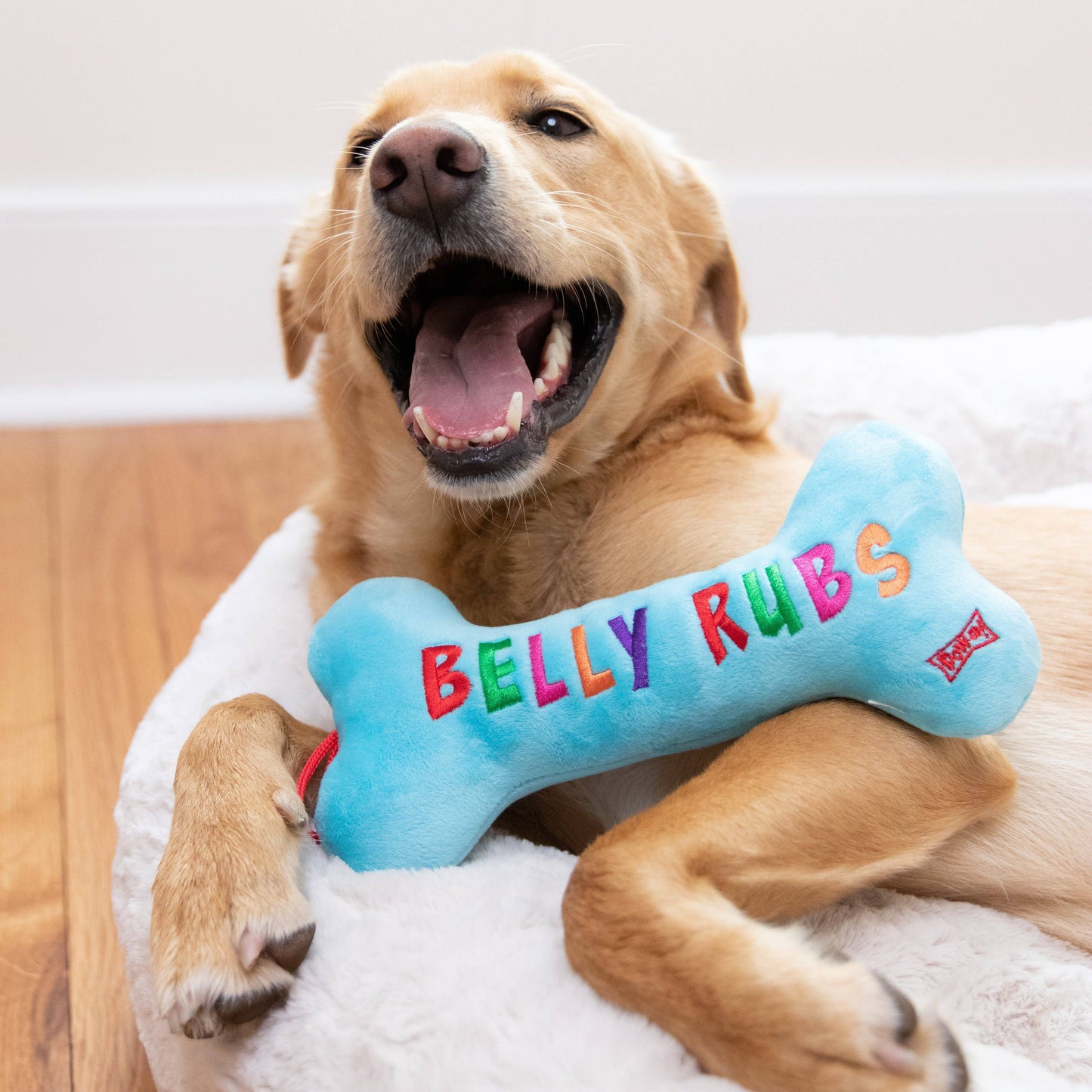 Peace, Love, Belly Rubs Bone For Dogs