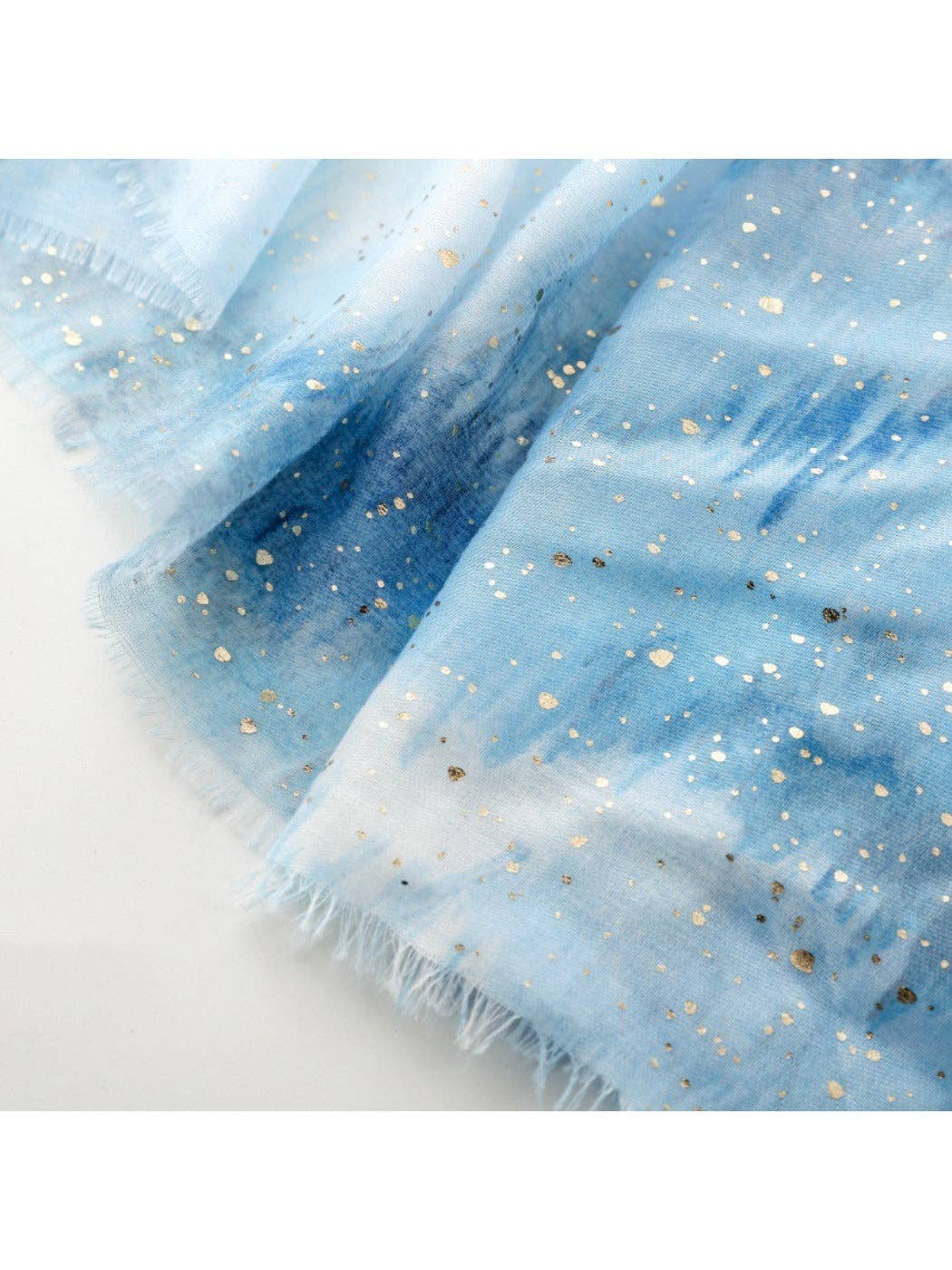 Scarvii - Gold Foil Gradient Scarf with Cloud Print
