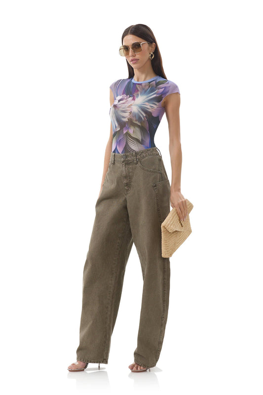 AFRM Nina Top - Abstract Orchid