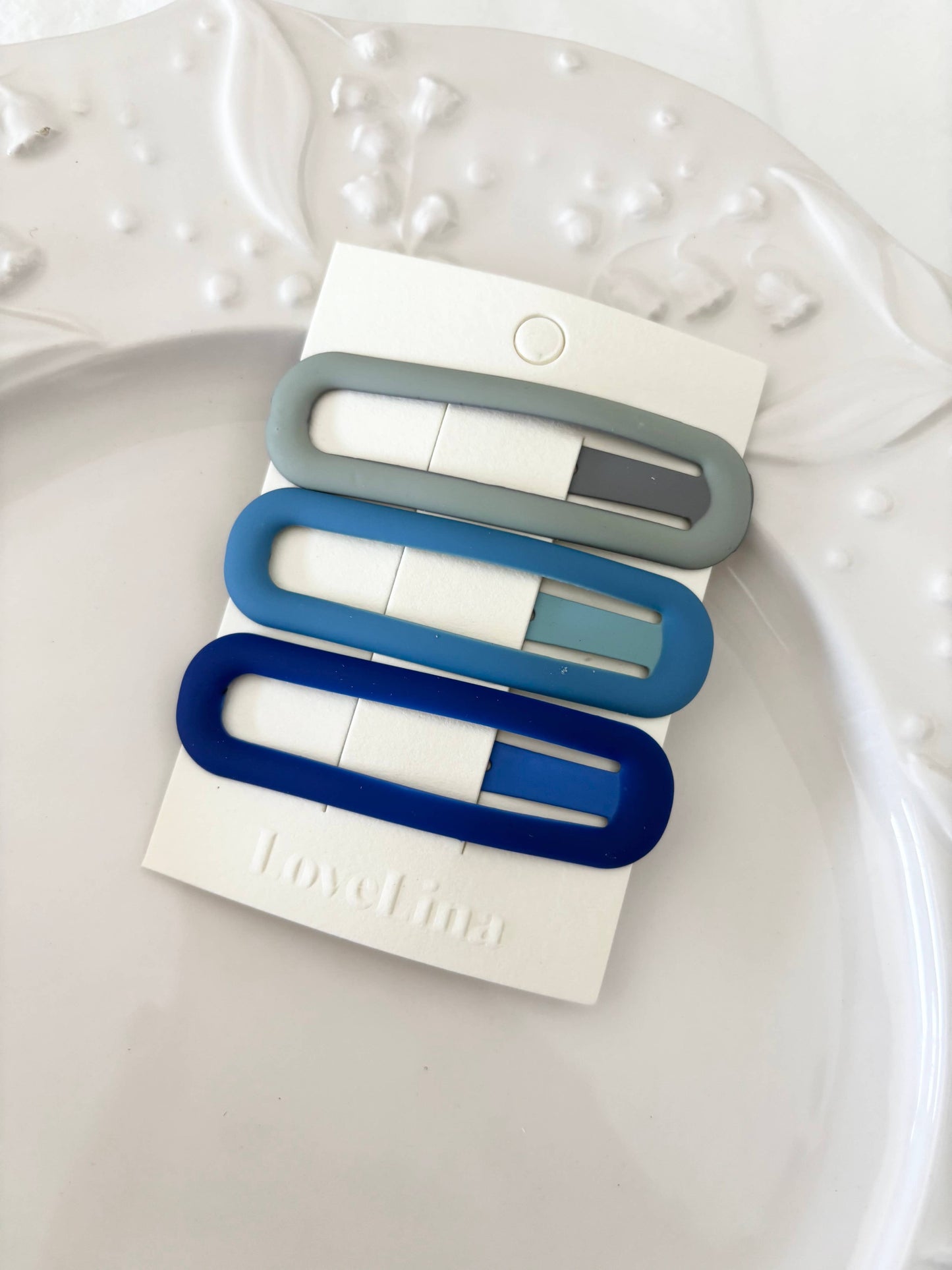Matte Oval Hair Clip Set (DUTTO)