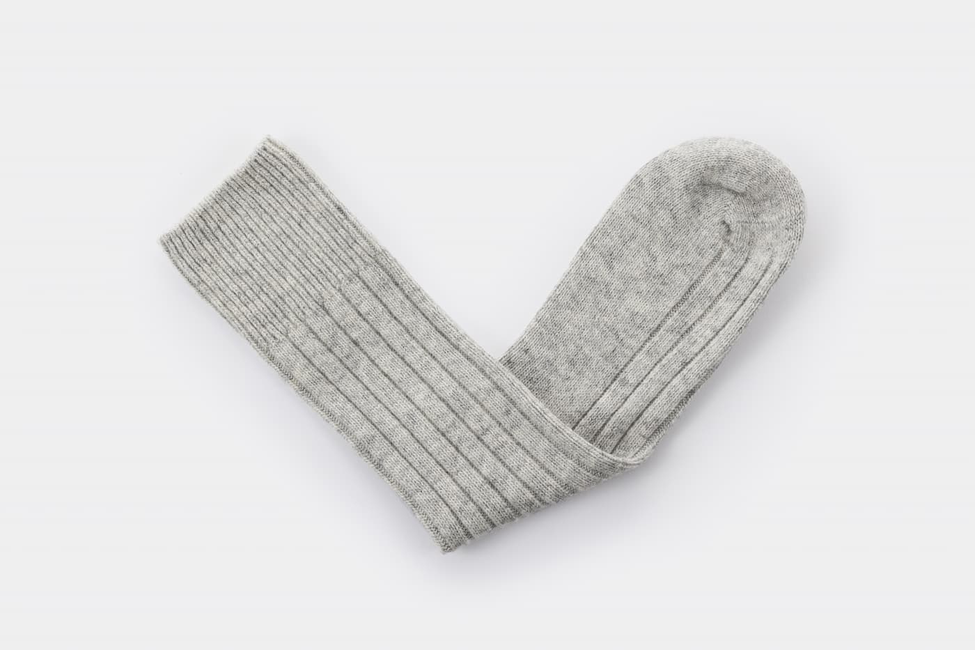 Grey Lambswool Bed Sock: One size fits all