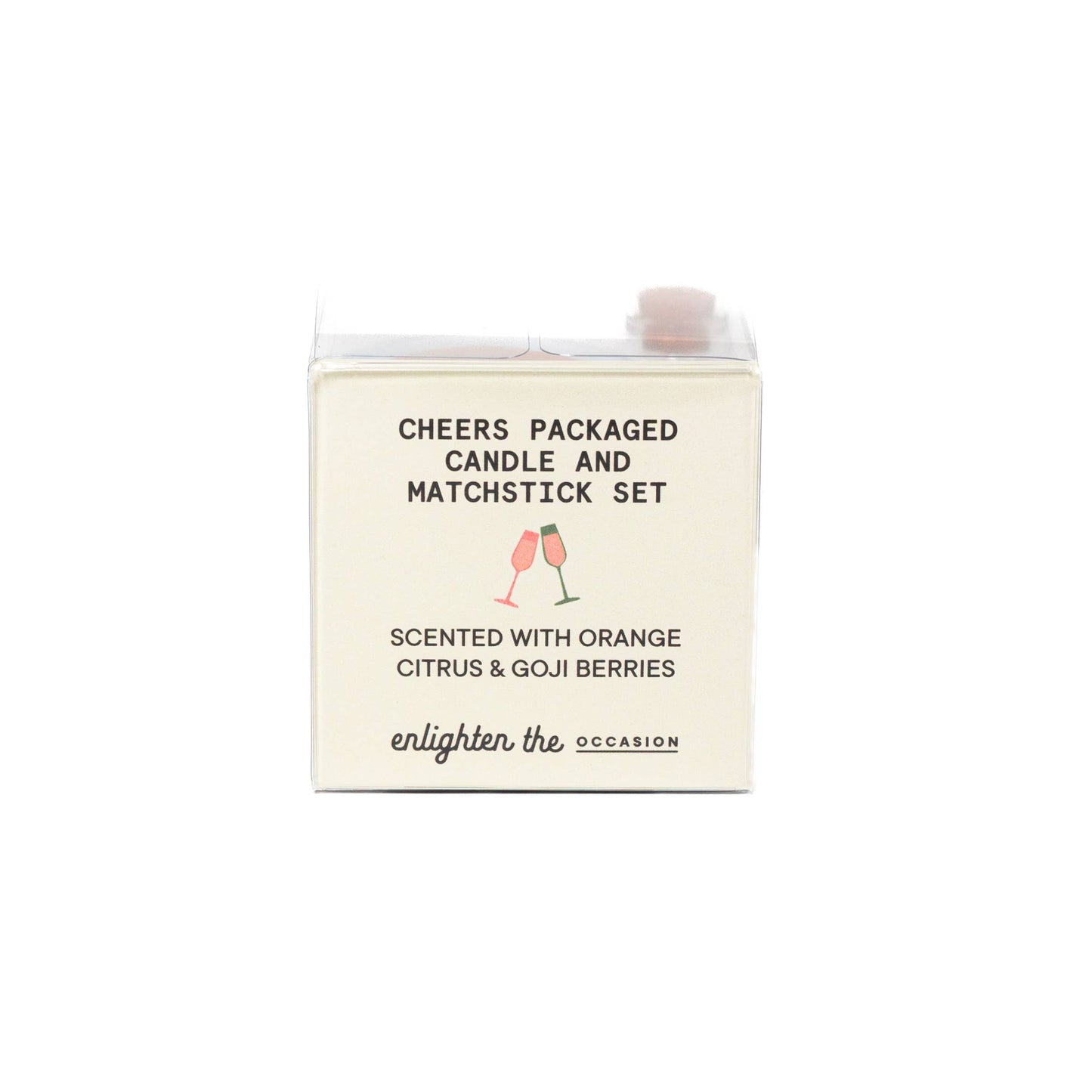 Enlighten Cheers Scented Candle and Matches Set