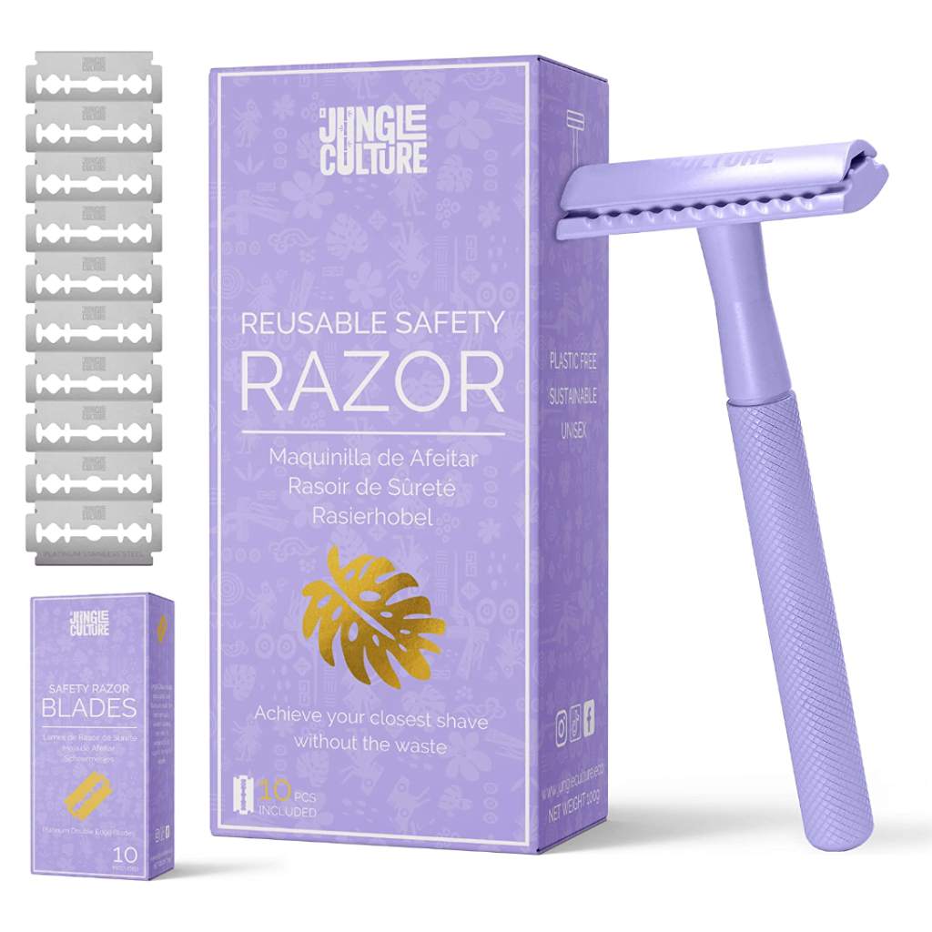 Jungle Razor WITH 10 razor blades included + stand