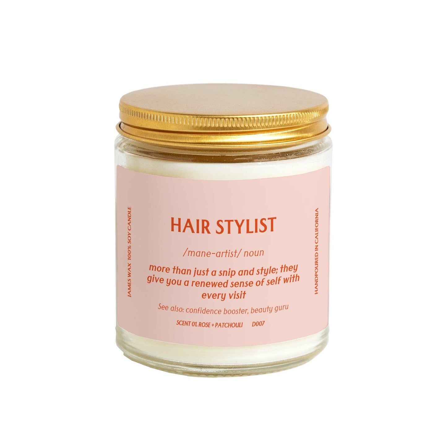 James Hair Stylist Candle Definition Candle Best Salon Stylist Spa Thank You Candle D007