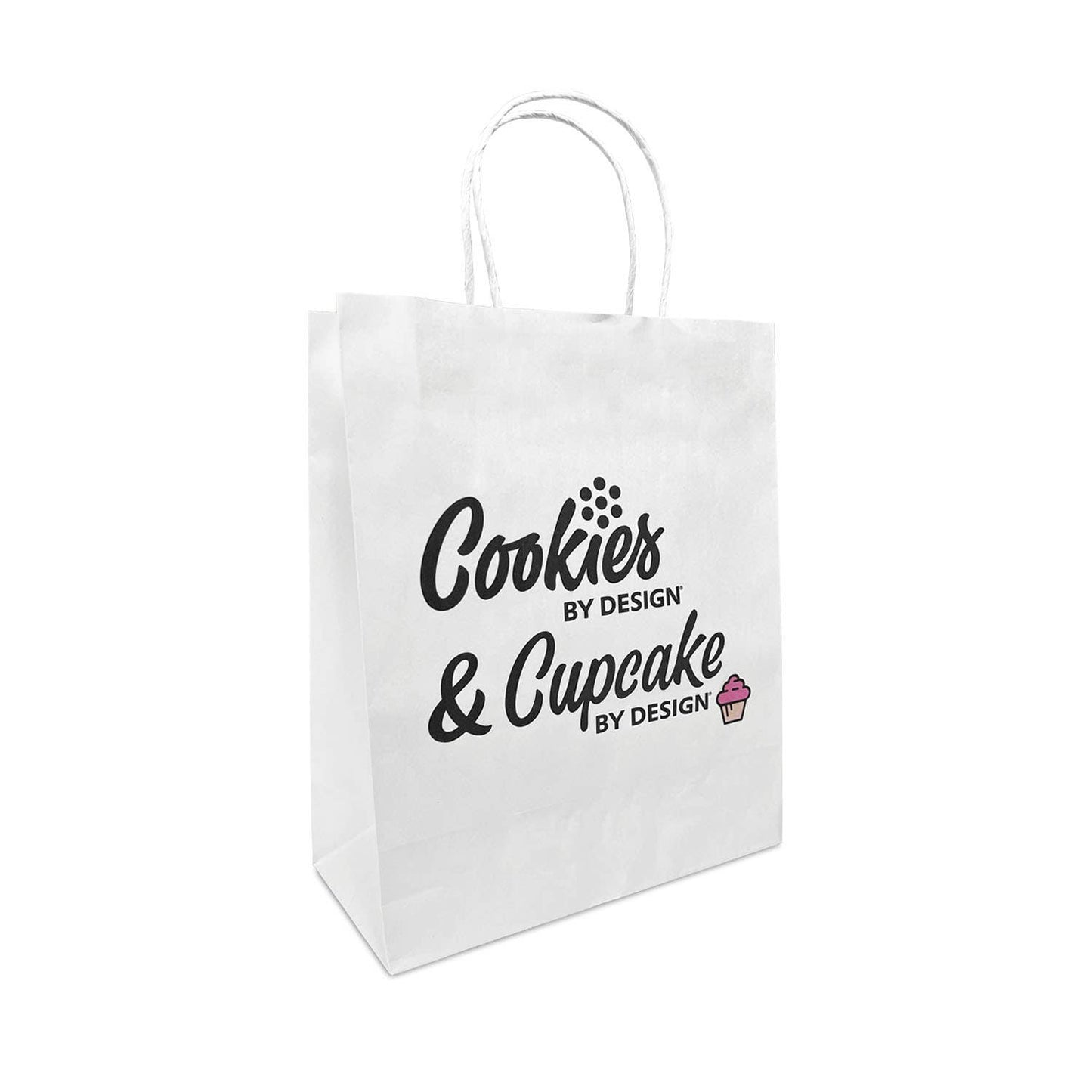 Custom Print Debbie 10x5x13 White Paper Handle Bags