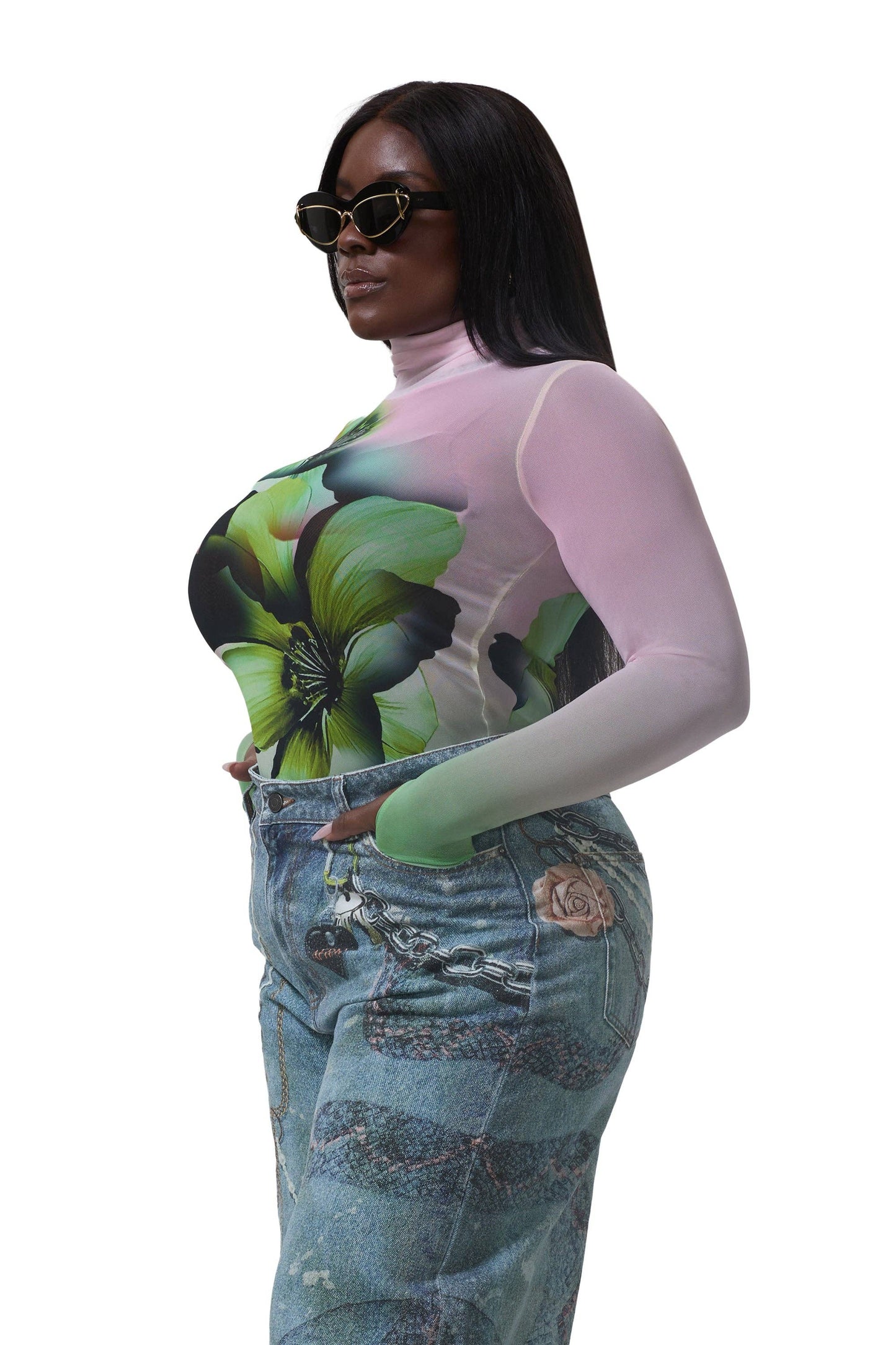 AFRM Zadie Top - Ombre Fleur