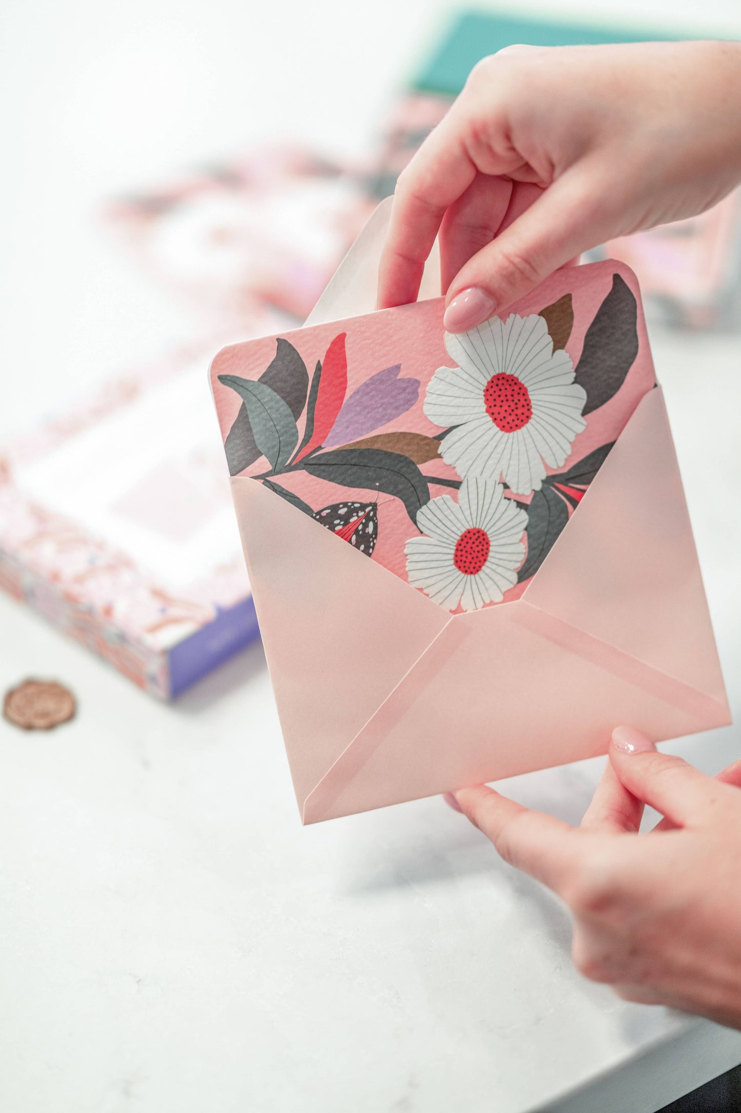 Studio Oh!Blossoming Reflections Note Cards with Matching Wax Seals