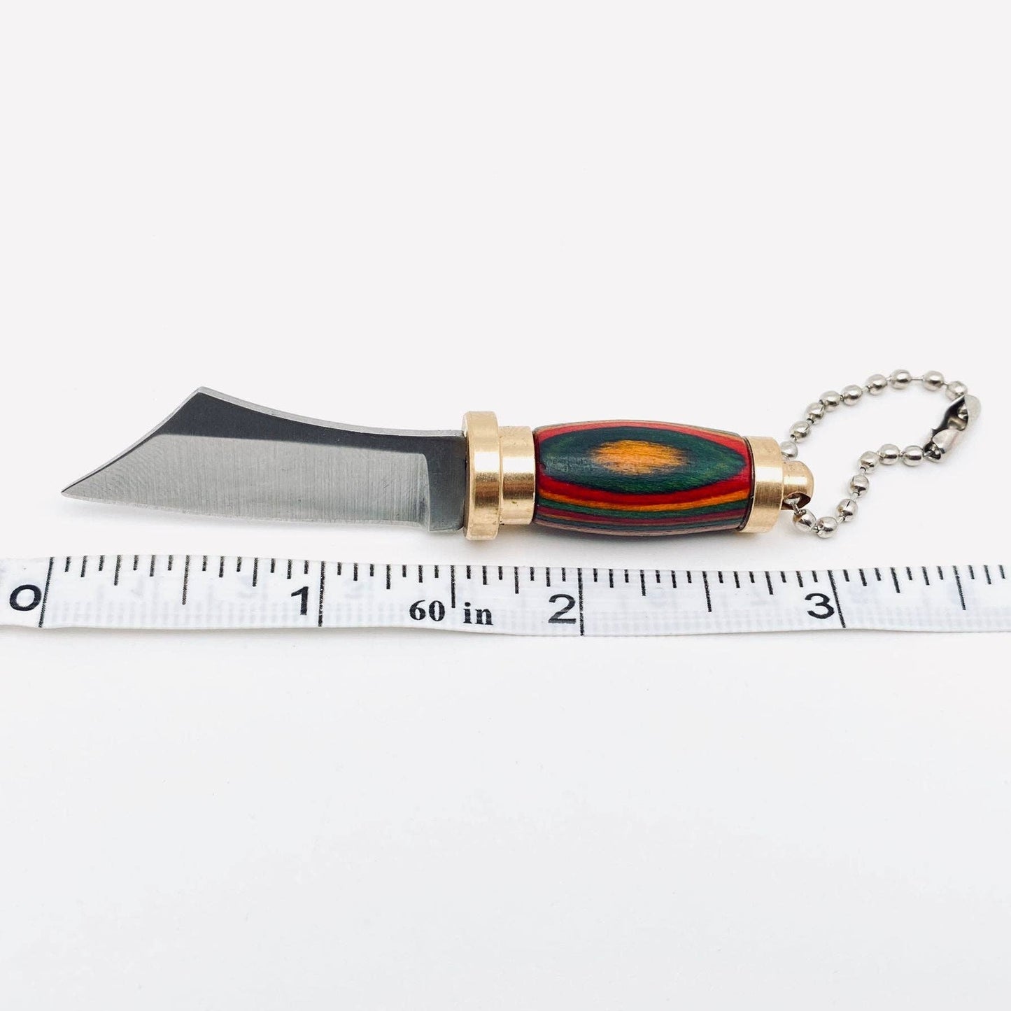 Colored Wood Handle Portable Mini Knife and Protective Cover