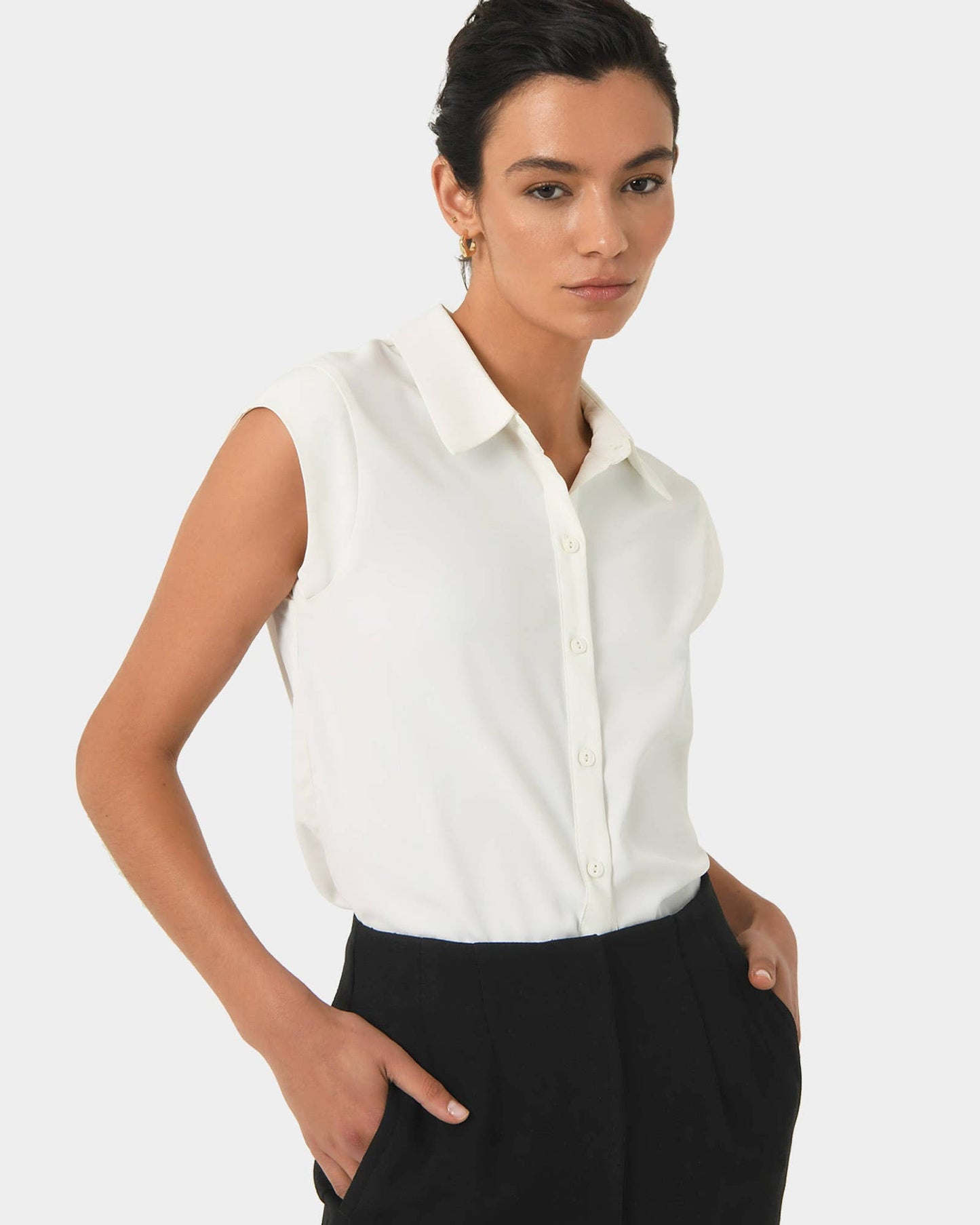 Forcast Women's Katerina Cap Sleeve Shirt