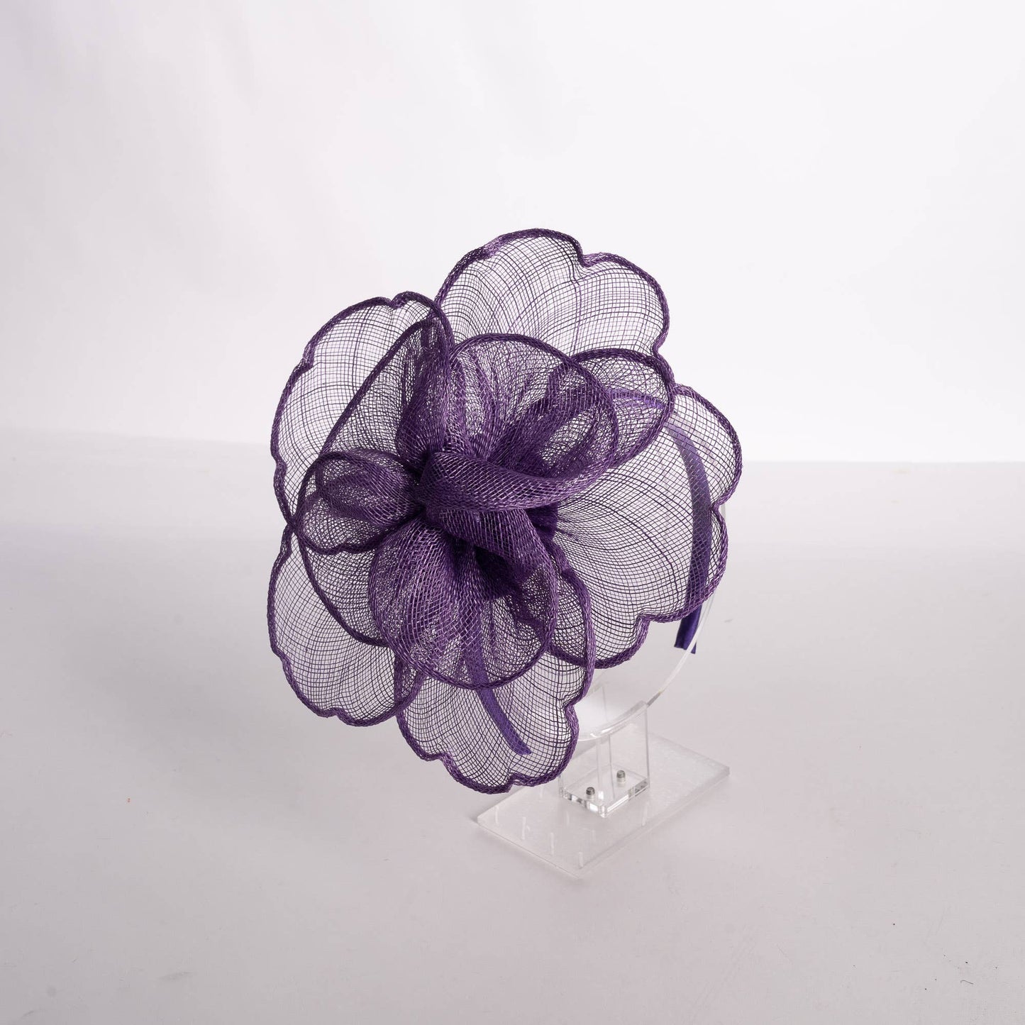 KaKyCo Sinamay Peony Pedal Narrow Headband Fascinator