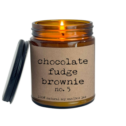 Moonlight Chocolate Fudge Brownie Candle - 9oz Glass Jar - Apothecary