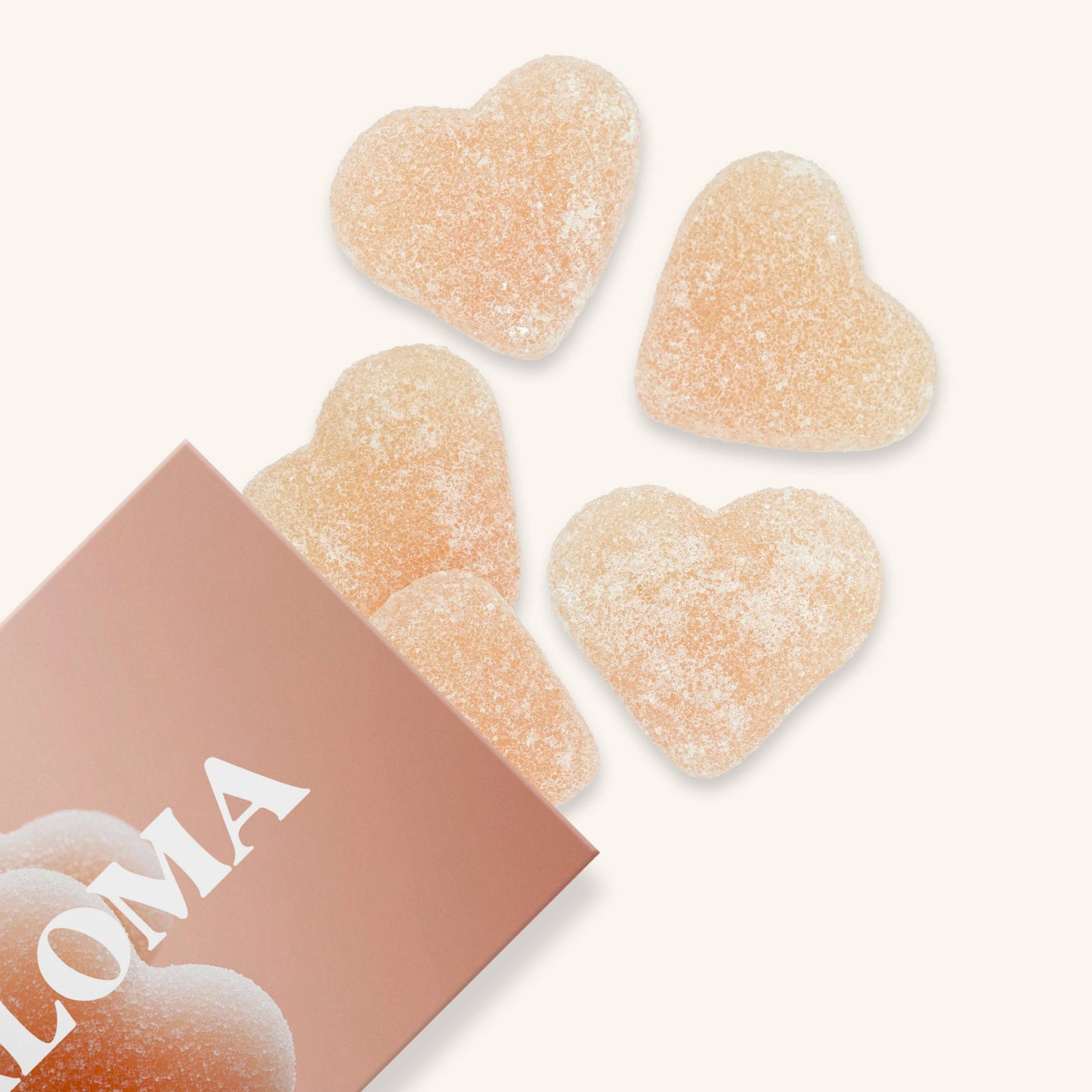 Vesper Paloma Heart Gummies, Chewy Candies, Alcohol-Free