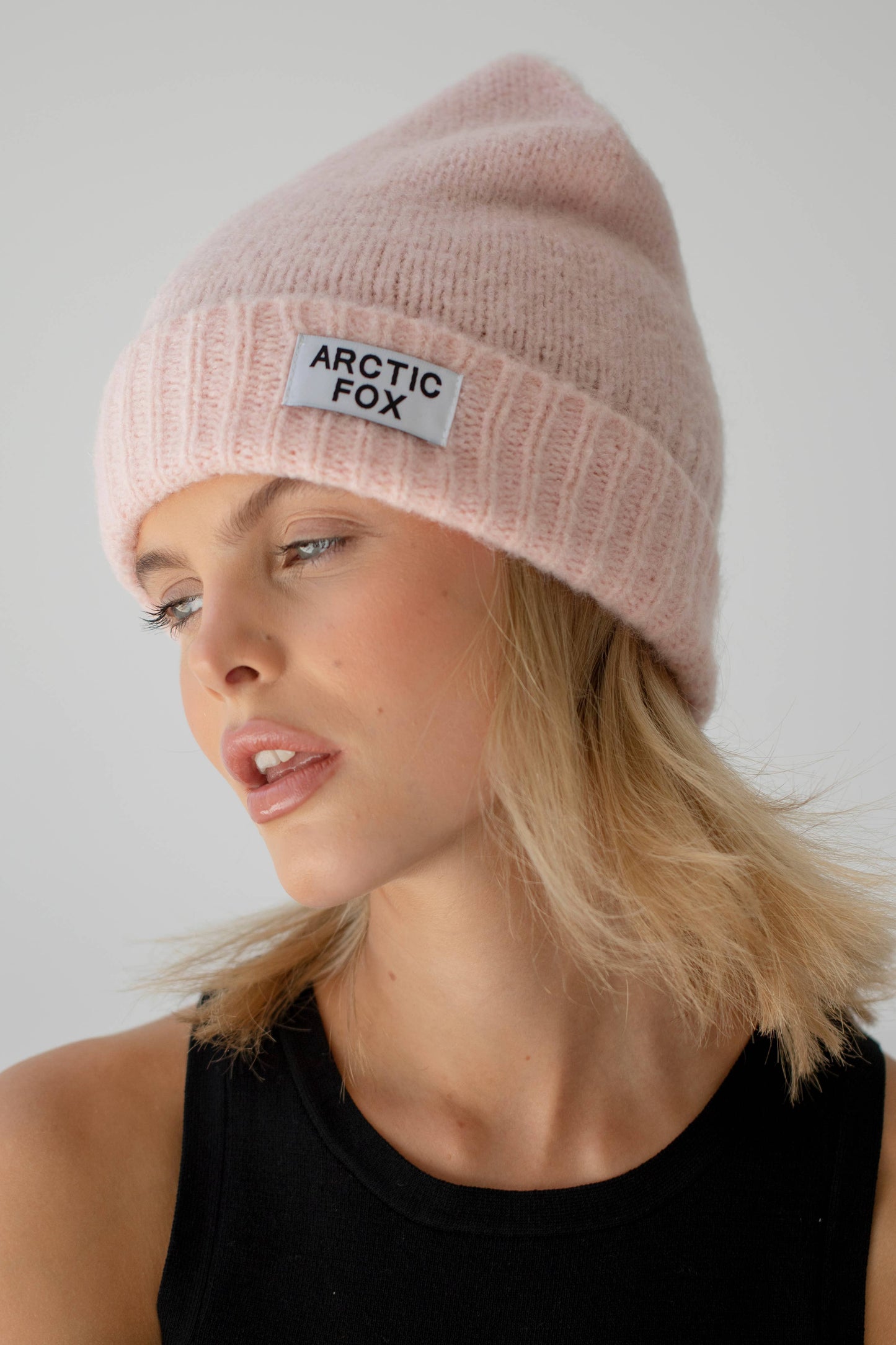 The Mohair Beanie - Dusty Pink