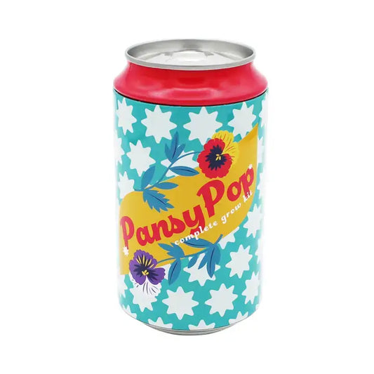 Buzzy Seeds Pansy Grow Kit | Soda Can Planter | Indoor Gardening Kit
