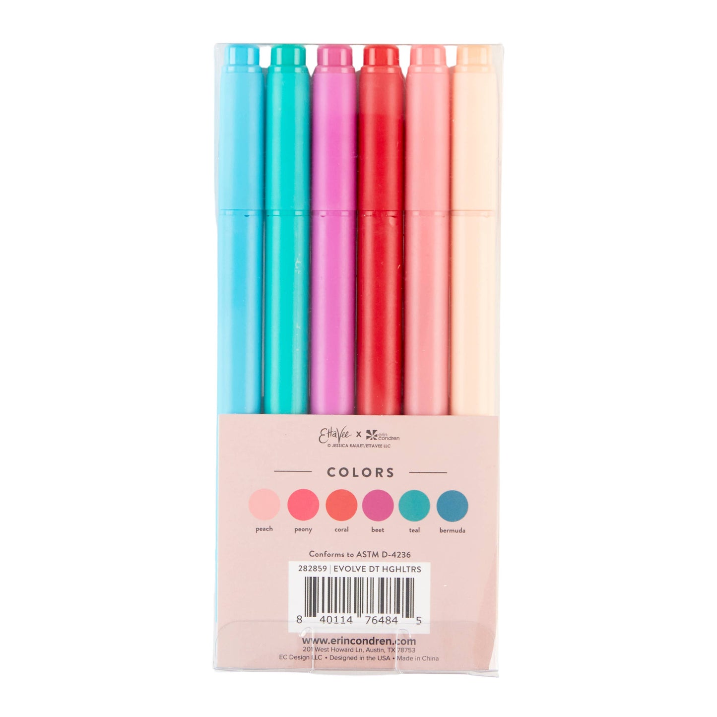 Erin Condren Dual-Tip Highlighters 6-pack - Evolve