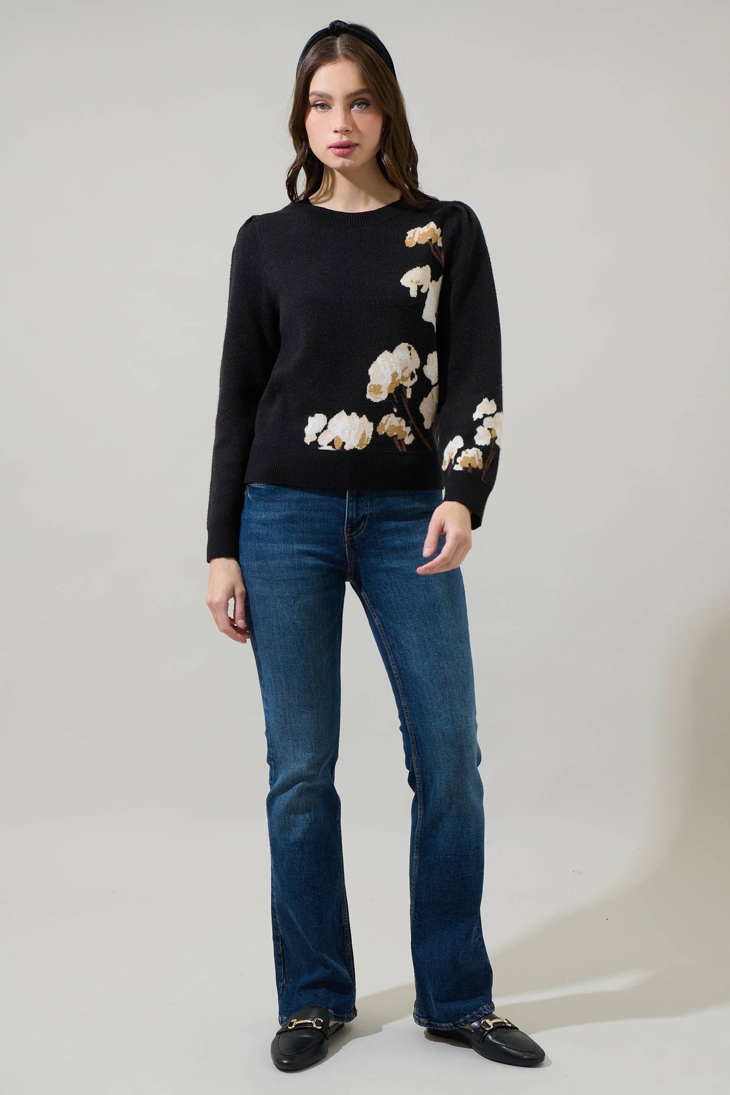 Sugar Nathalia Floral Long Sleeve Sweater