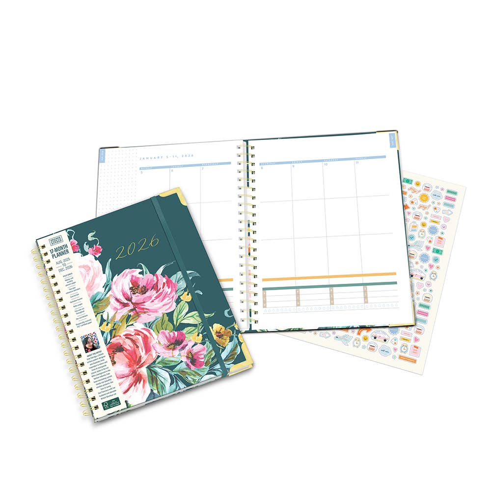 Studio Oh 2026 Bella Flora Extra-Large Spiral Planner