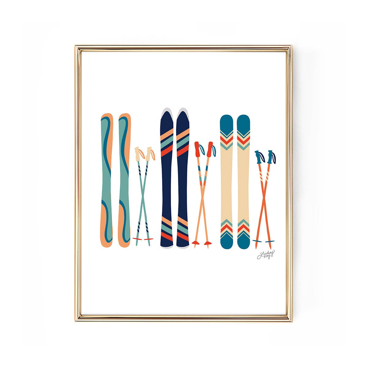 Linsdey Kay Ski's Illustration  - Framed Art Print