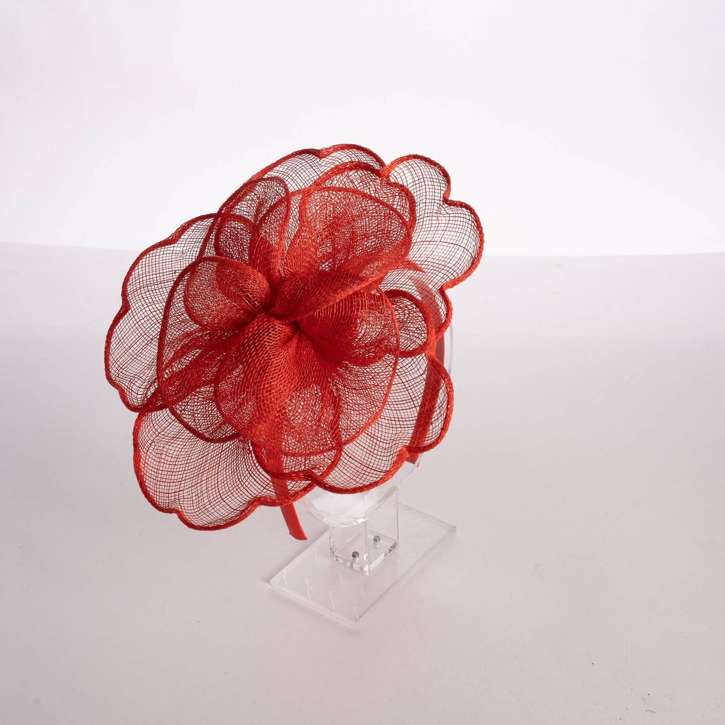 KaKyCo Sinamay Peony Pedal Narrow Headband Fascinator