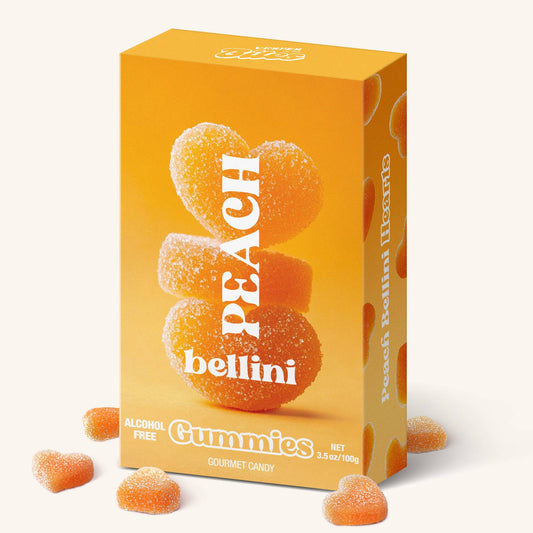 Vesper Peach Bellini Gummies, Chewy Candies, All natural