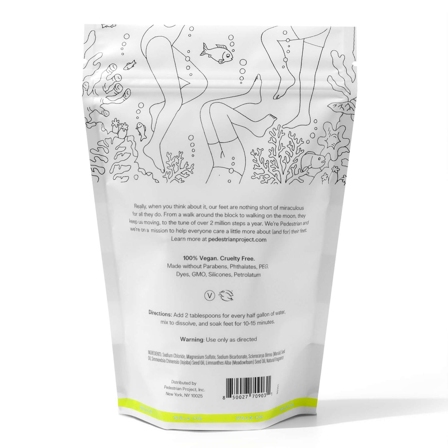 Pedestrian Project Purifying Foot Soak | Epsom Salt Foot Bath | Spa | Vegan