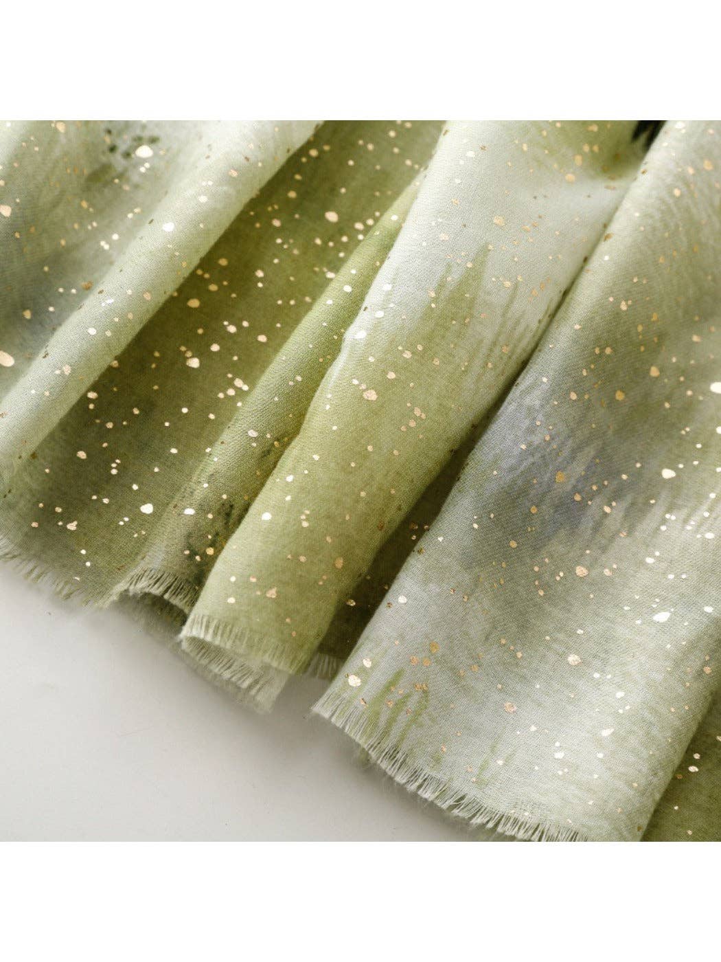 Scarvii - Gold Foil Gradient Scarf with Cloud Print