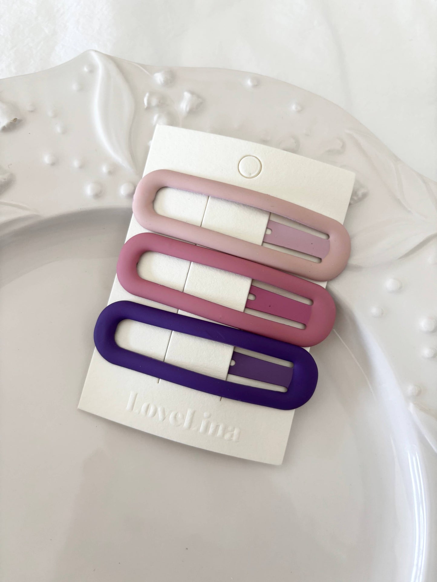 Matte Oval Hair Clip Set (DUTTO)