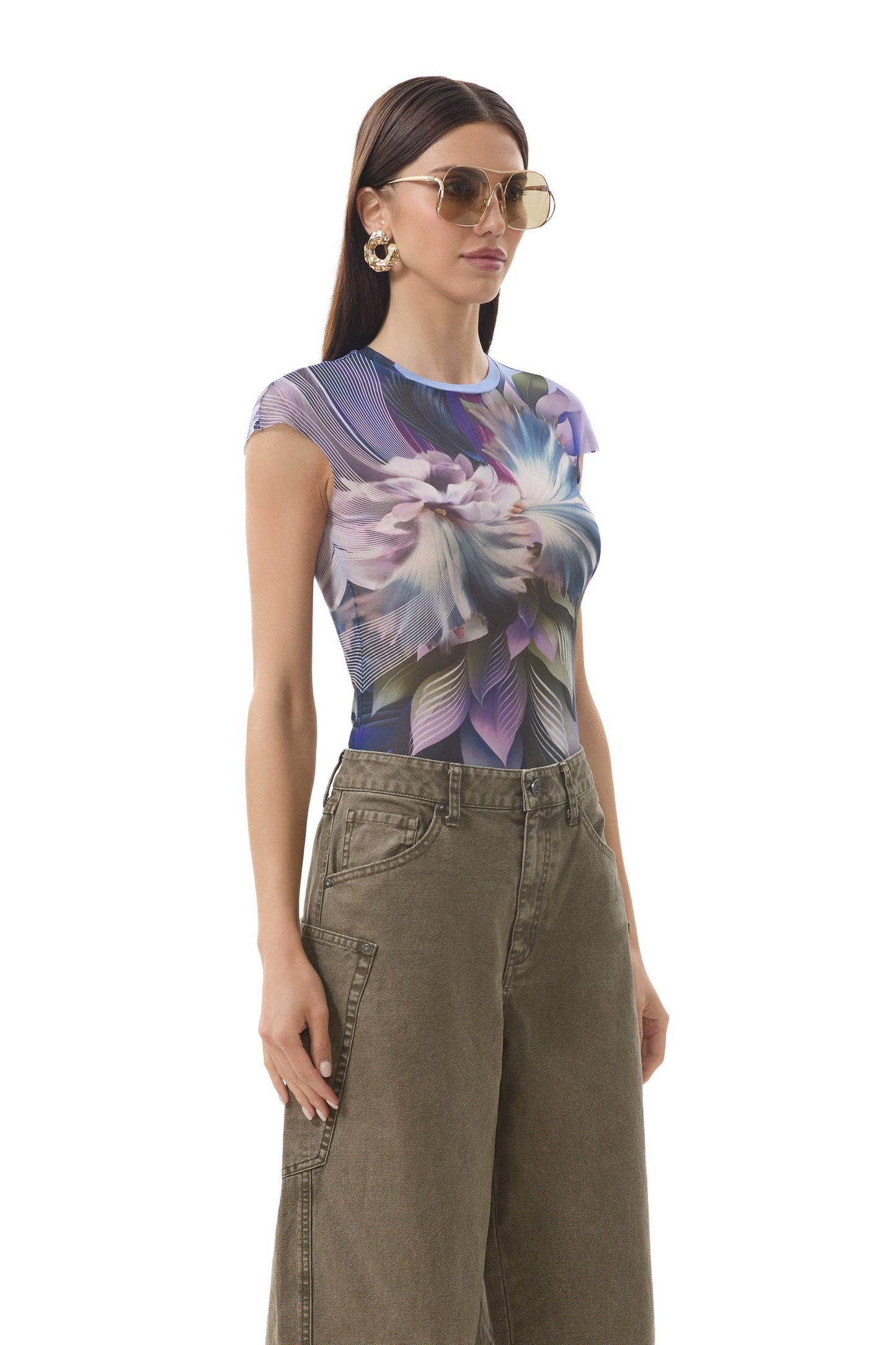 AFRM Nina Top - Abstract Orchid