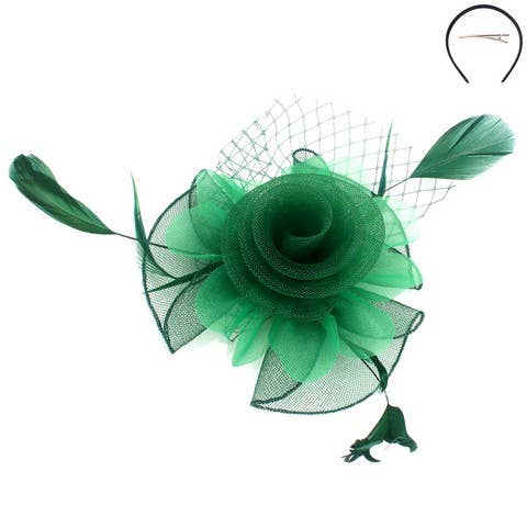 Sophia Rose Mesh Feather Fascinator