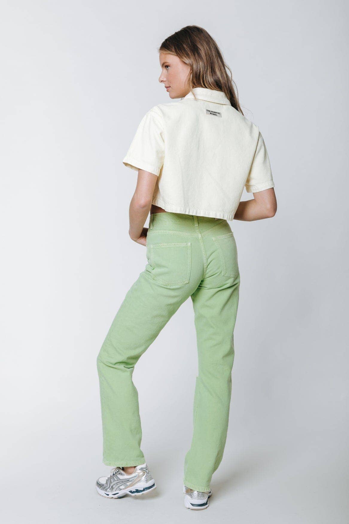 Colourful Rebel Jones Denim Pants | Bright green