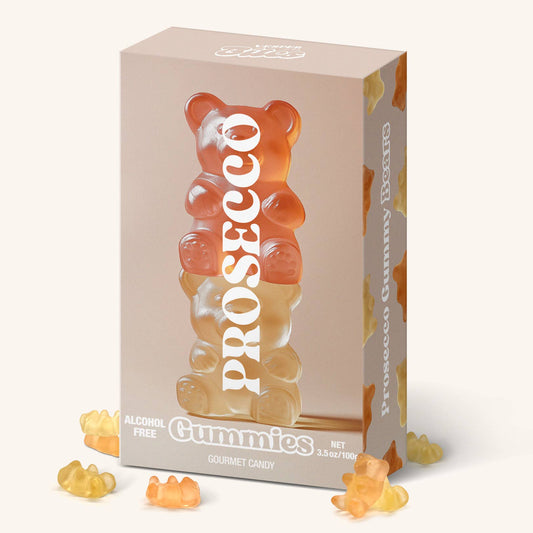 Vesper Bites Prosecco Bear Gummies, Chewy Candies, Alcohol-Free