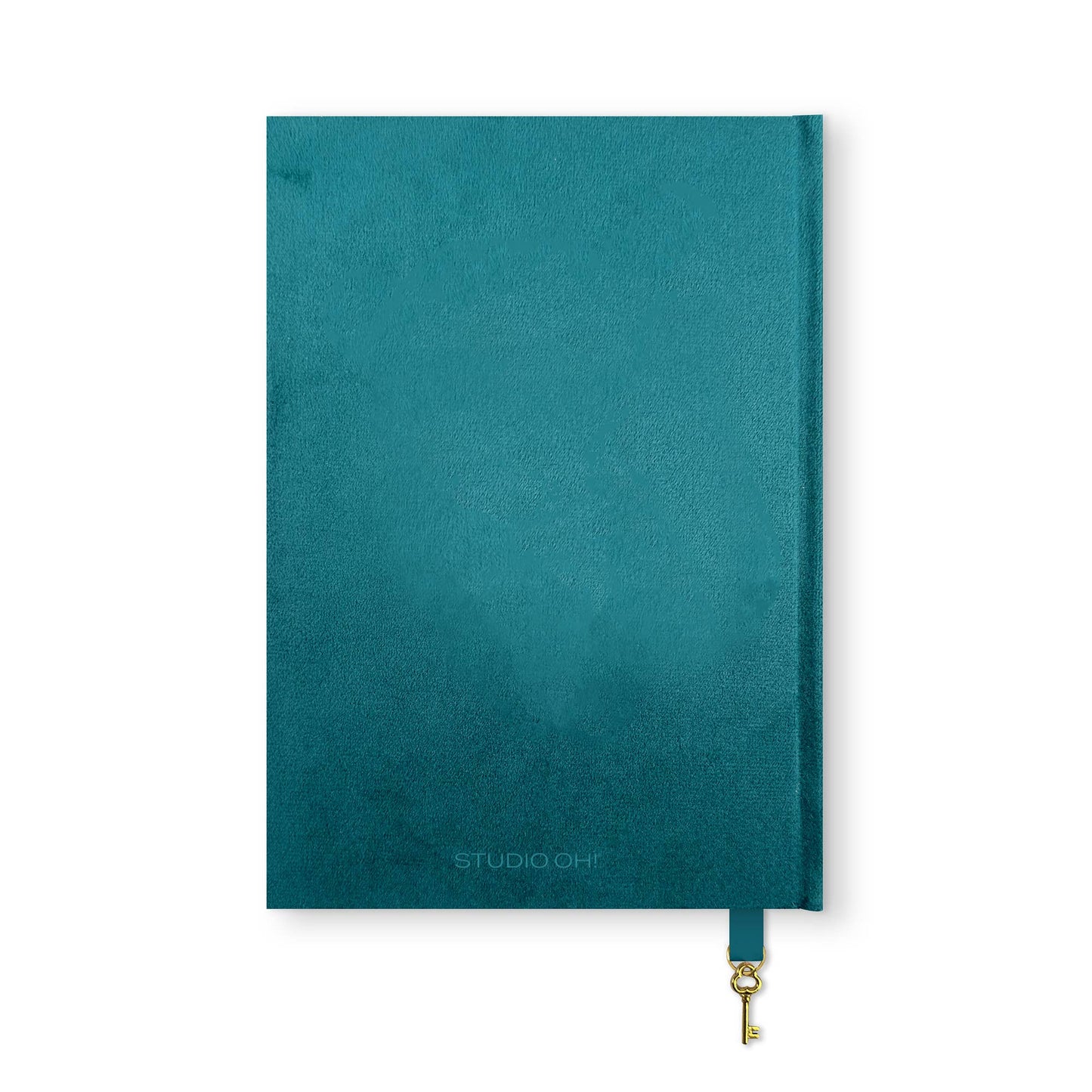 Studio Oh! Peacock Blue Feather Olivia Velvet A5 Journal